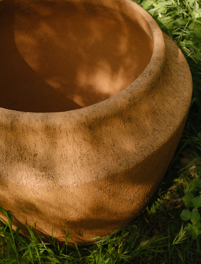 Outdoor terracotta planter