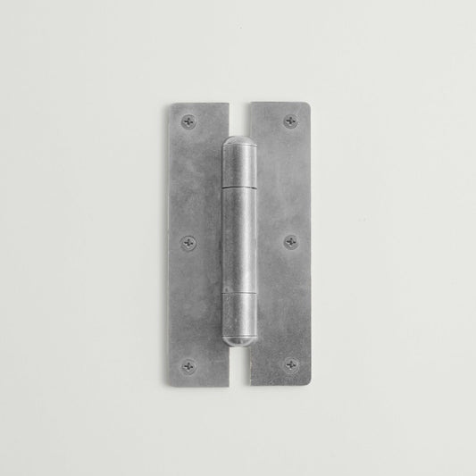 silver hinge on a light gray background