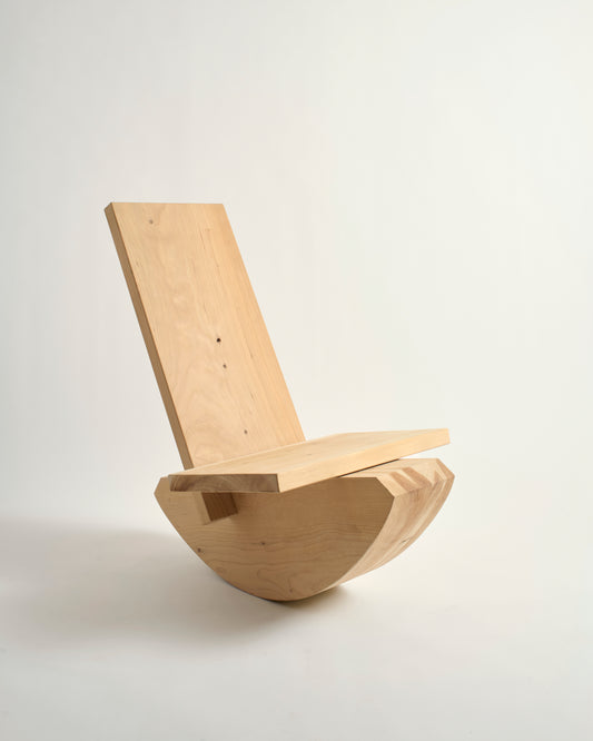 Wooden chair on a white background