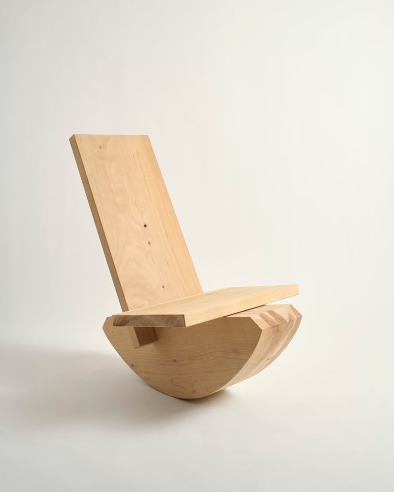 Wooden chair on a white background