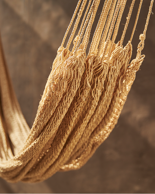 Natural hammock with textured background