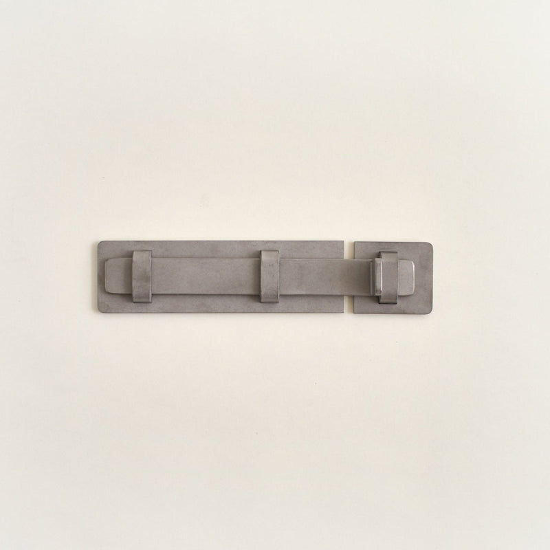 worn silver silver side bolt on white background