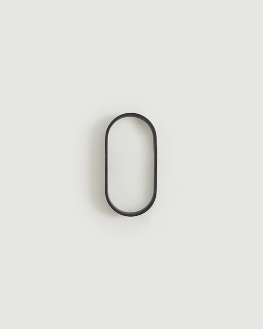 Blacked brass house number zero