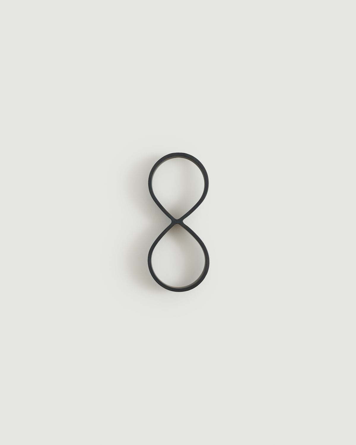 Blacked brass house number eight