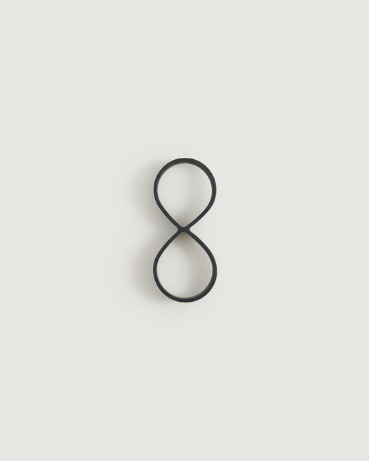Blacked brass house number eight