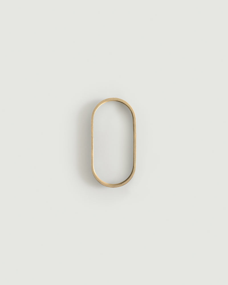 Raw brass house number zero