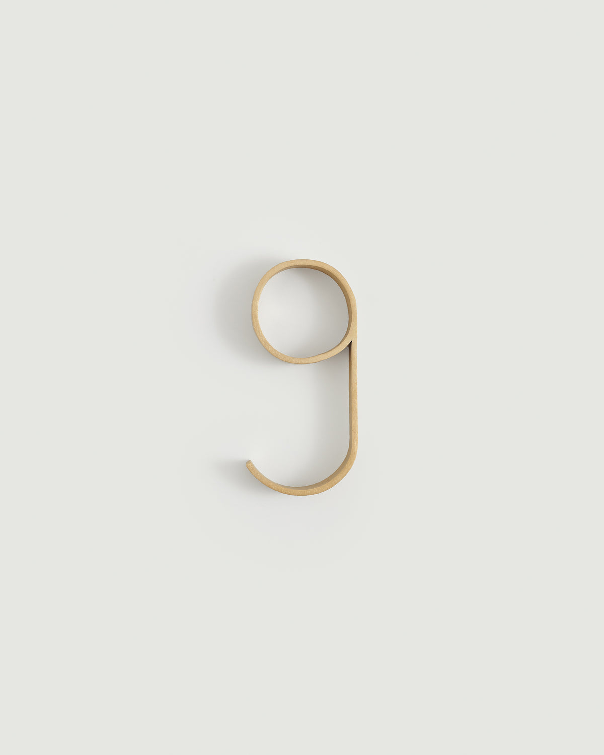 Raw brass house number nine