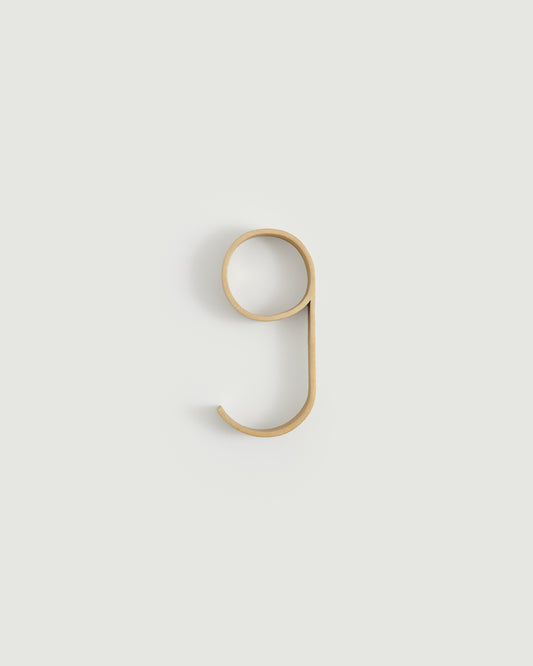 Raw brass house number nine