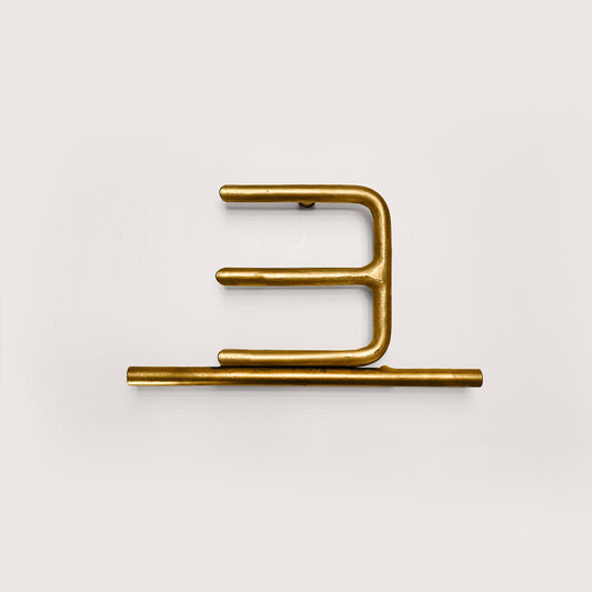 house number three in brass