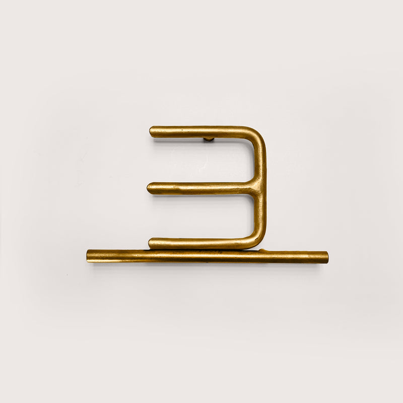house number three in brass
