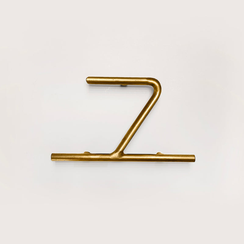 house number seven in brass