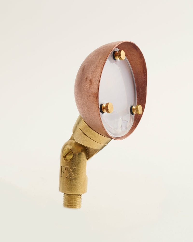 copper compass light on white background