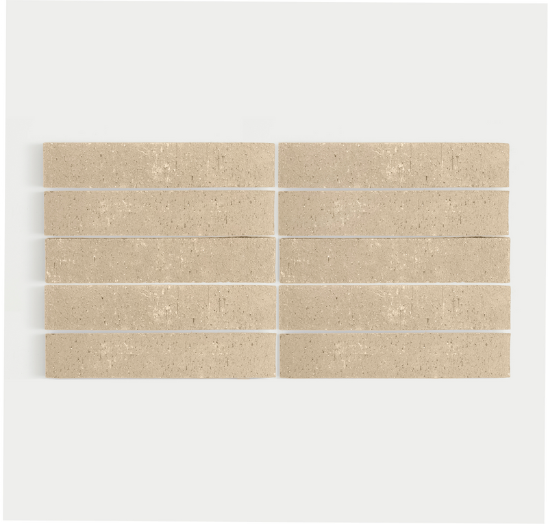 Brick clay tiles on a white background