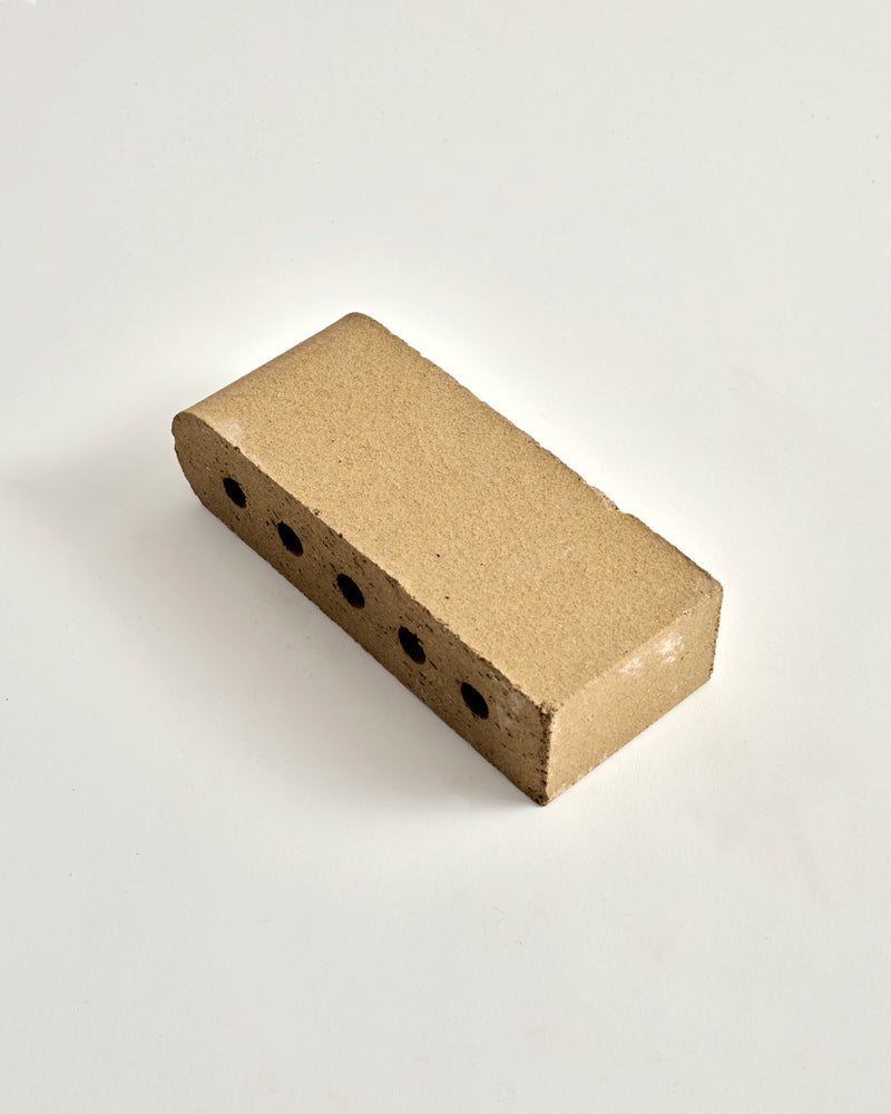 Copal colored bullnose paver on white background