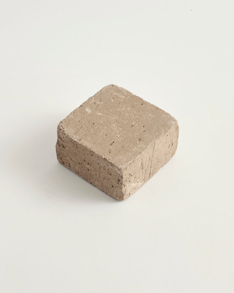 Dune cobble paver block on a white background